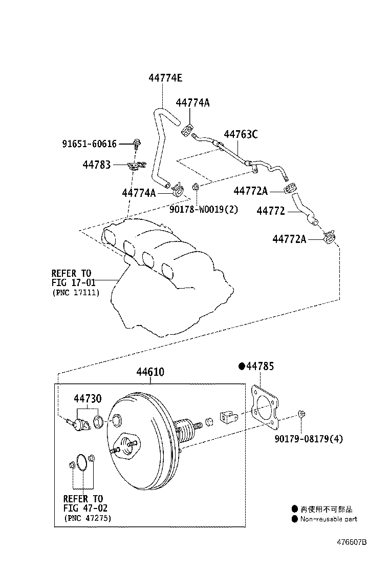 44774-20450 HOSE, UNION TO CONNECTOR TUBE product image