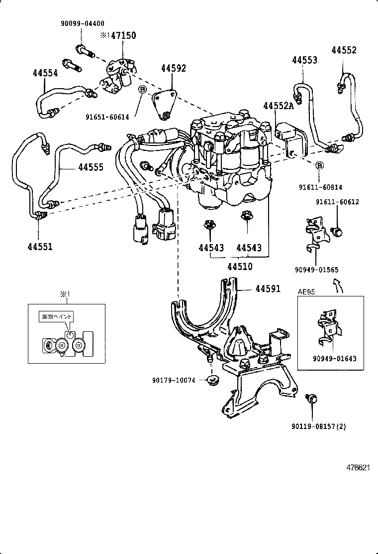 47311-12410 TUBE, FRONT BRAKE, NO.1 product image