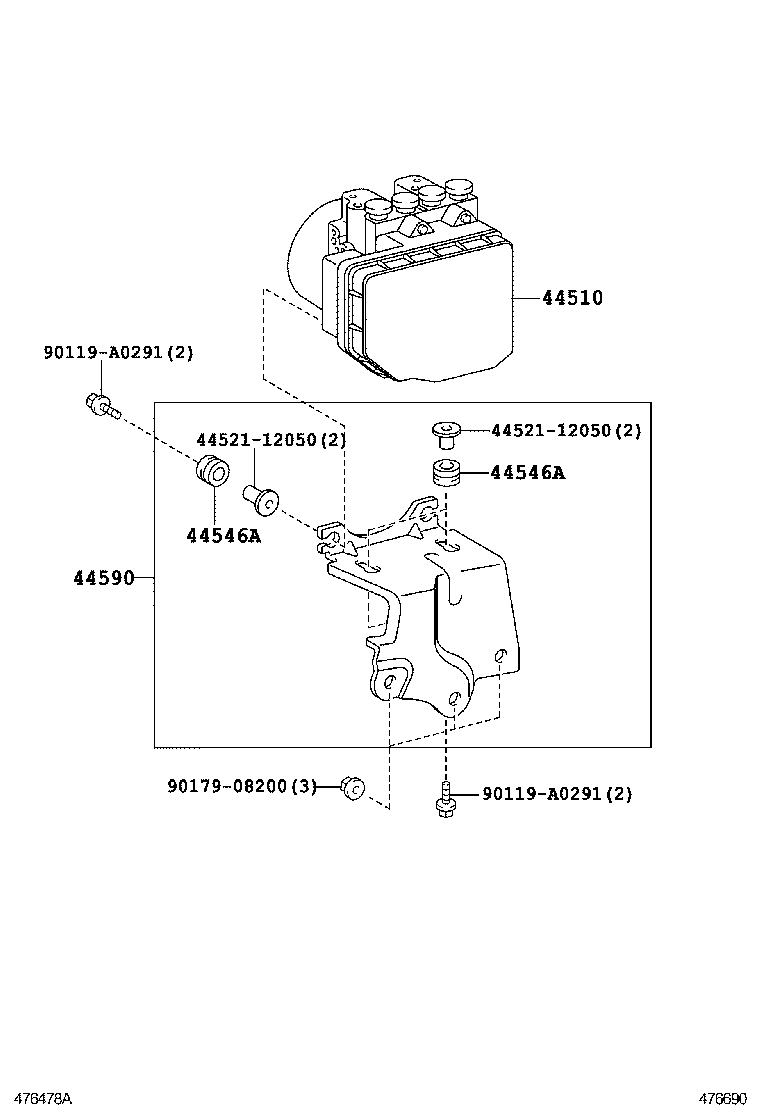 44590-0R010 BRACKET ASSY, BRAKE ACTUATOR product image