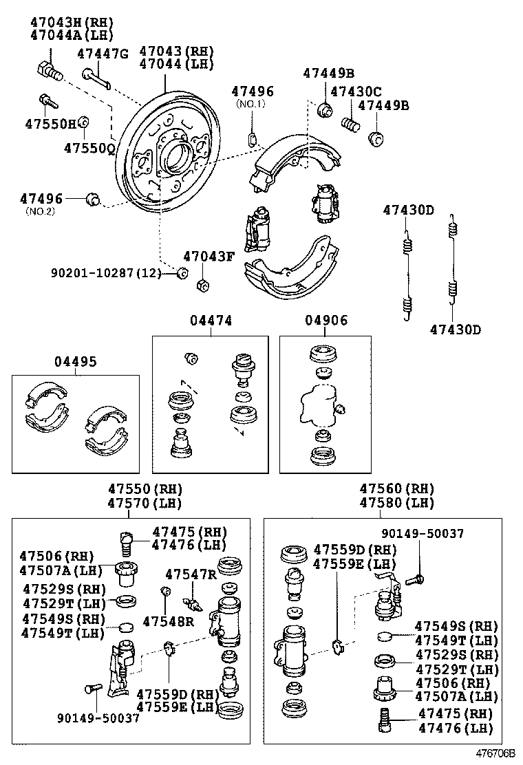 04468-37180 CYLINDER KIT, REAR WHEEL product image