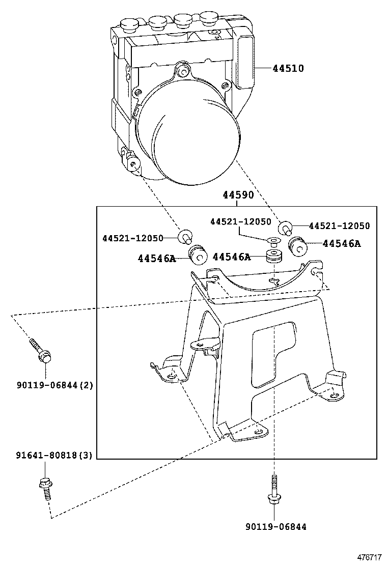 47311-48050 TUBE, BRAKE MASTER CYLINDER TO WAY product image