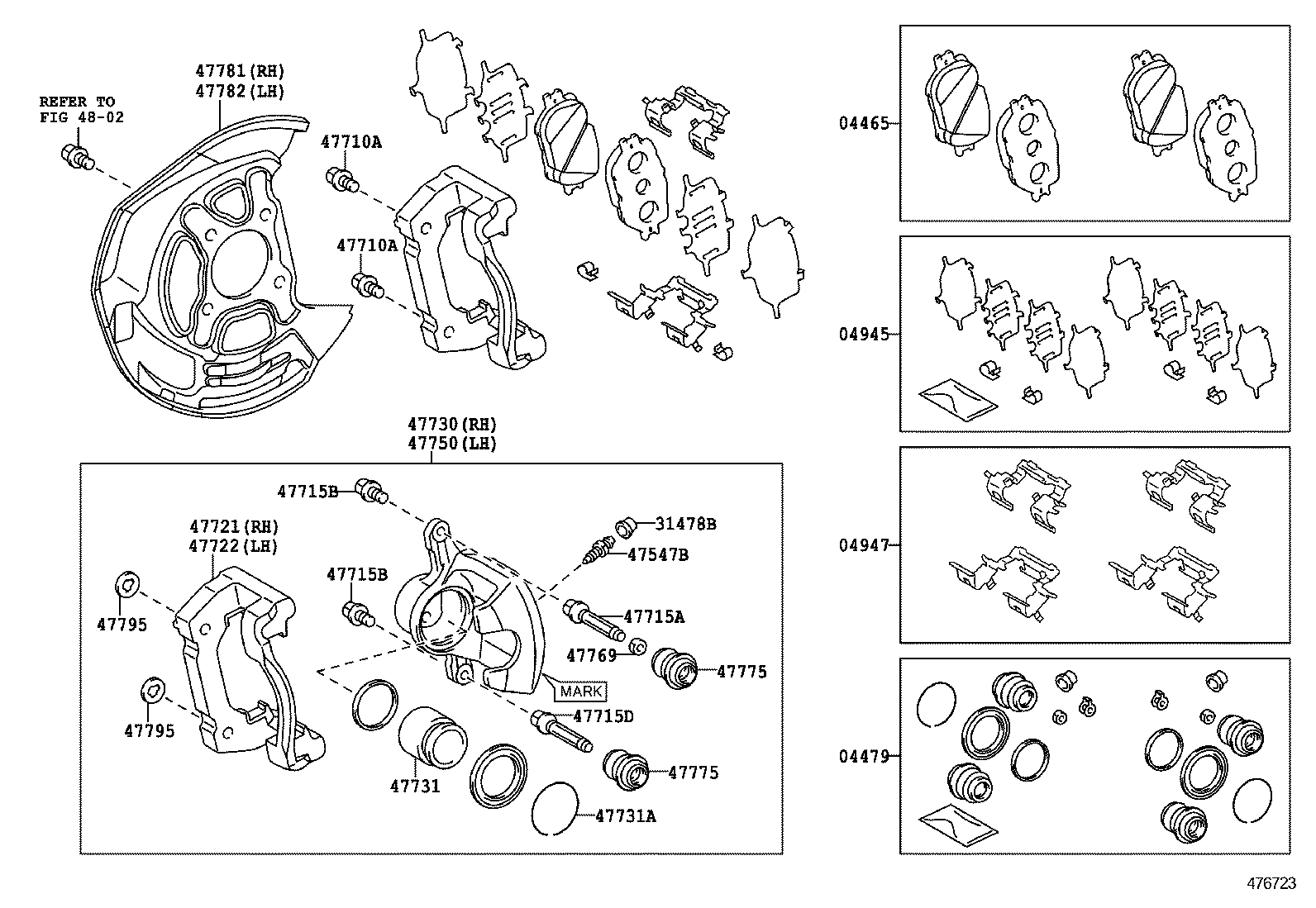 04465-30450 PAD KIT, DISC BRAKE, FRONT product image