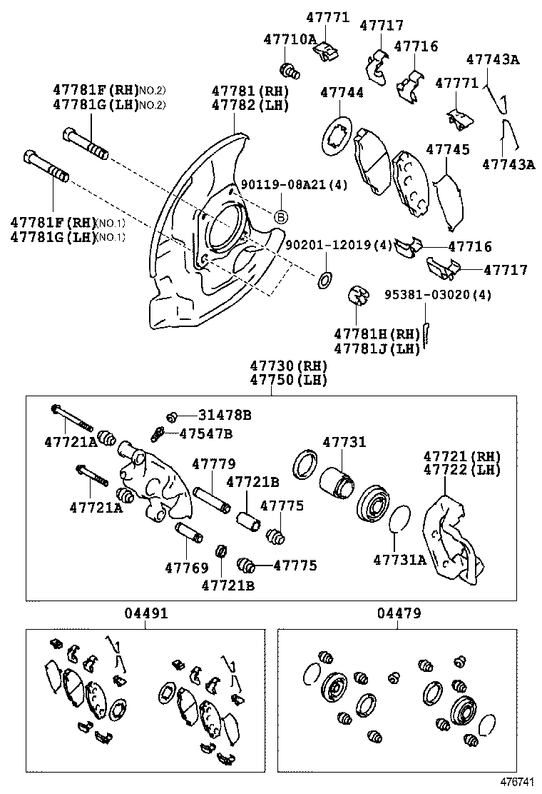 04465-35120 PAD KIT, DISC BRAKE, FRONT product image