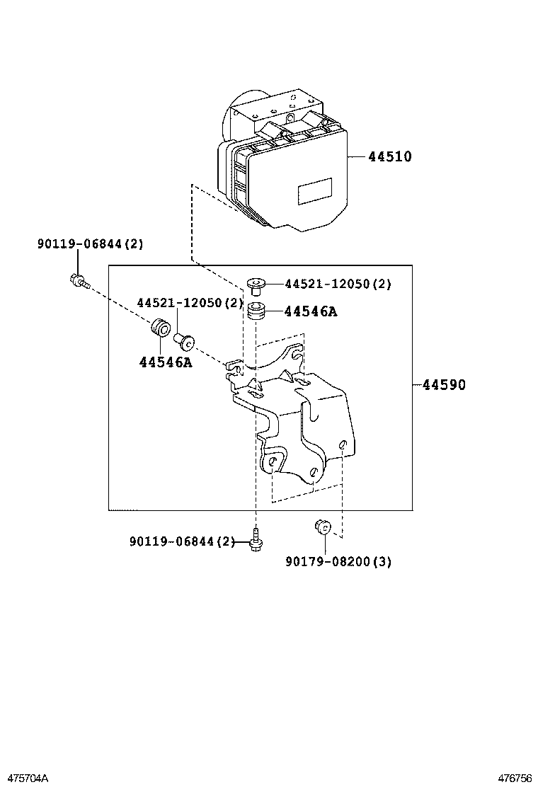 44050-12700 ACTUATOR ASSY, BRAKE product image