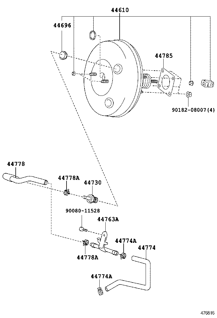 47262-05010 NUT, MASTER CYLINDER PUSH ROD CLEVIS LOCK product image