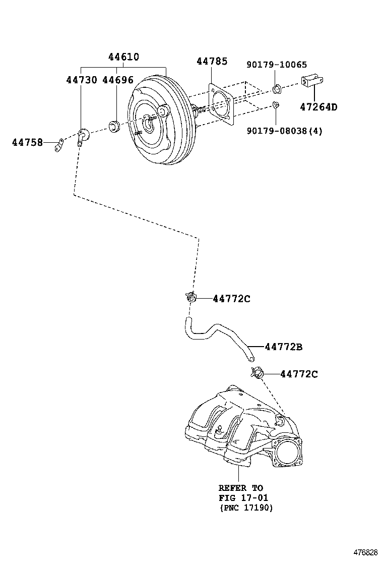 44772-06210 HOSE, CHECK VALVE TO BRAKE BOOSTER product image