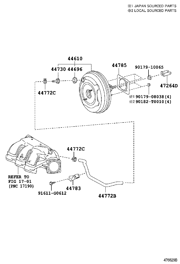 44772-06210 HOSE, CHECK VALVE TO BRAKE BOOSTER product image