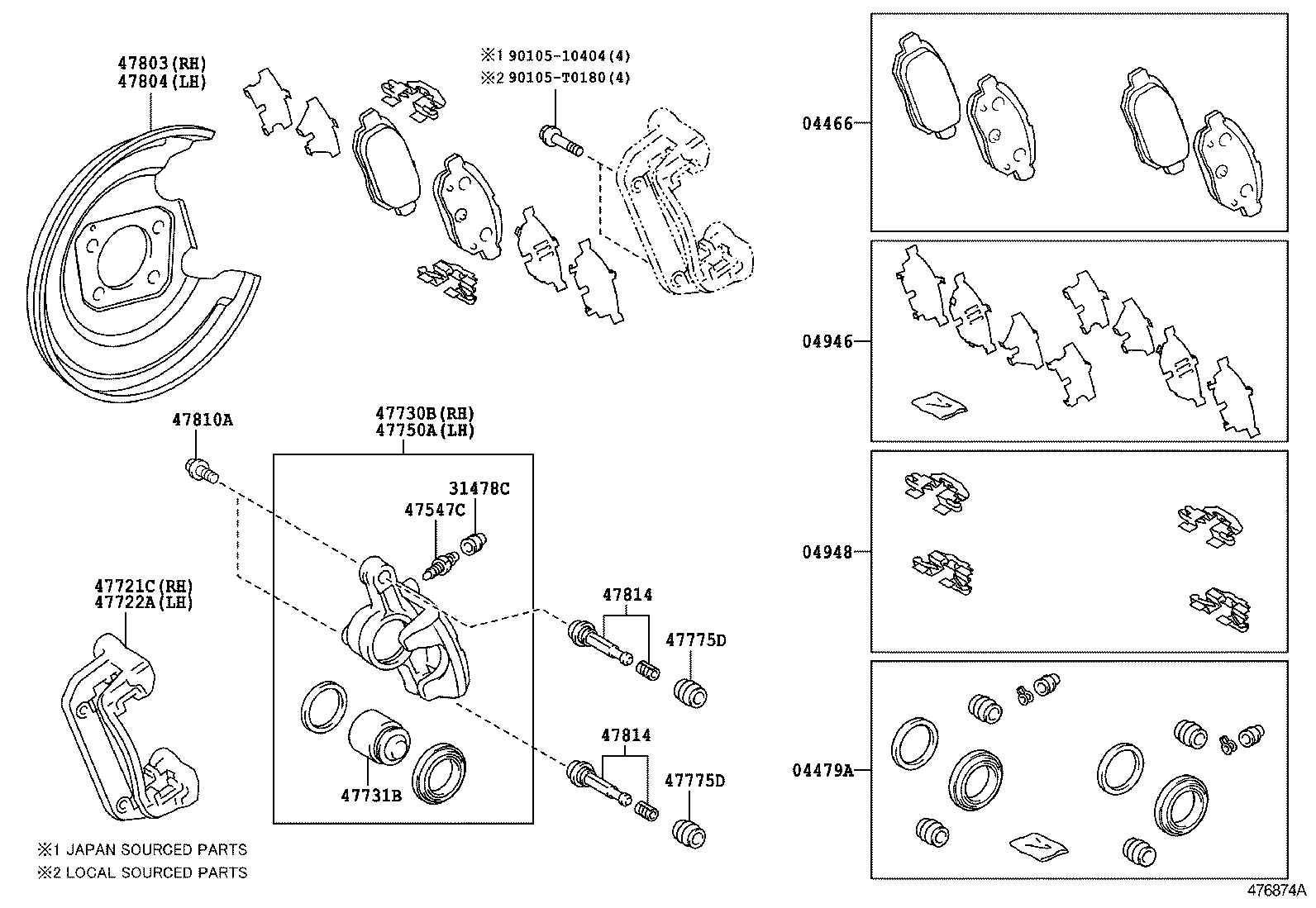 47804-0D030 COVER SUB-ASSY, DISC BRAKE DUST, REAR LH product image