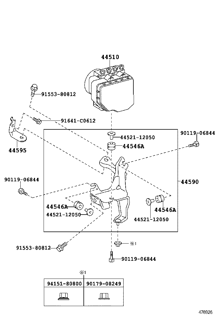 44050-53290 ACTUATOR ASSY, BRAKE product image