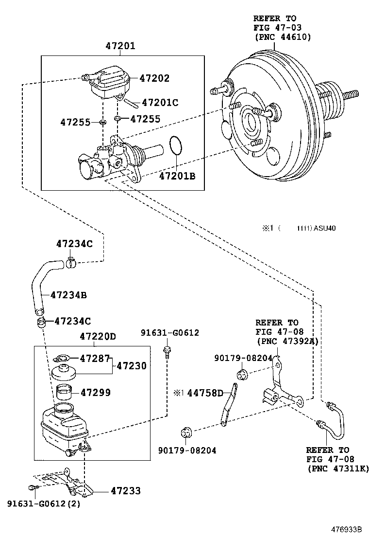 47220-0E050 RESERVOIR ASSY, BRAKE MASTER CYLINDER product image