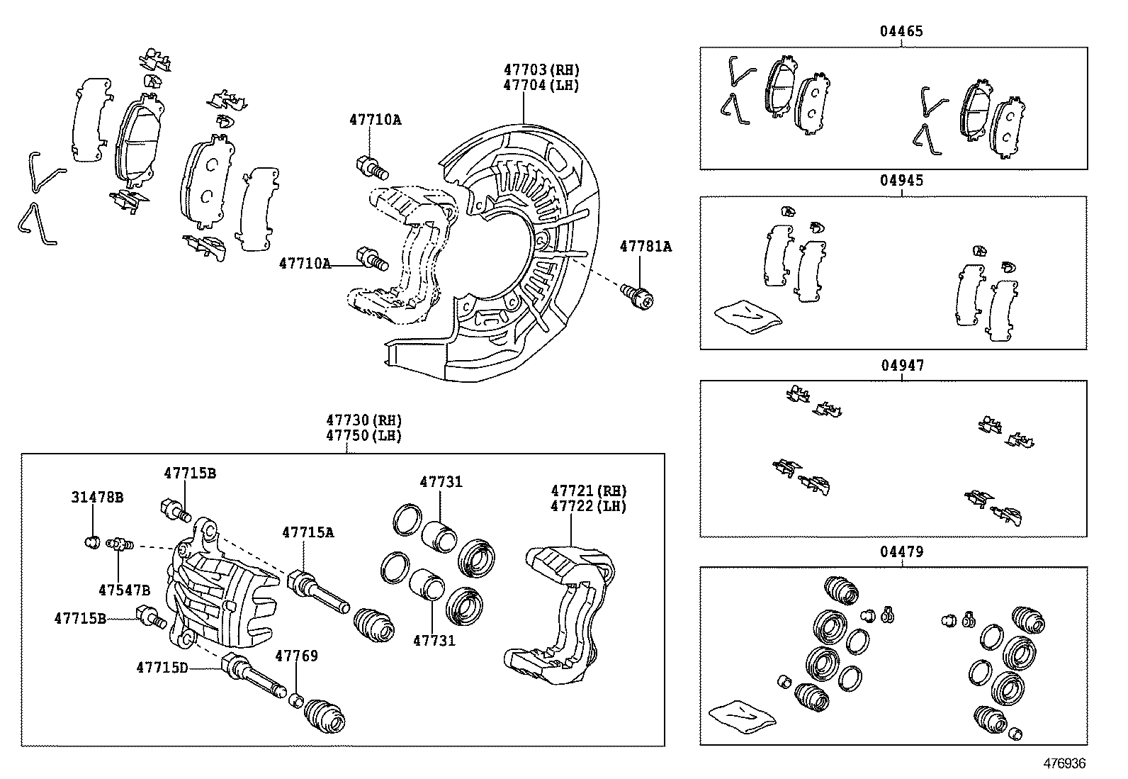 04465-0E020 PAD KIT, DISC BRAKE, FRONT product image