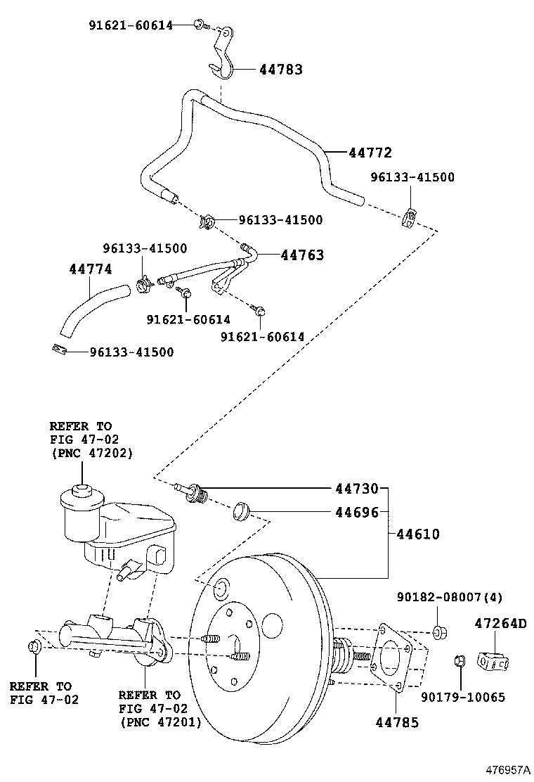 Toyota 44730-20080 VALVE ASSY, VACUUM CHECK(FOR BRAKE)