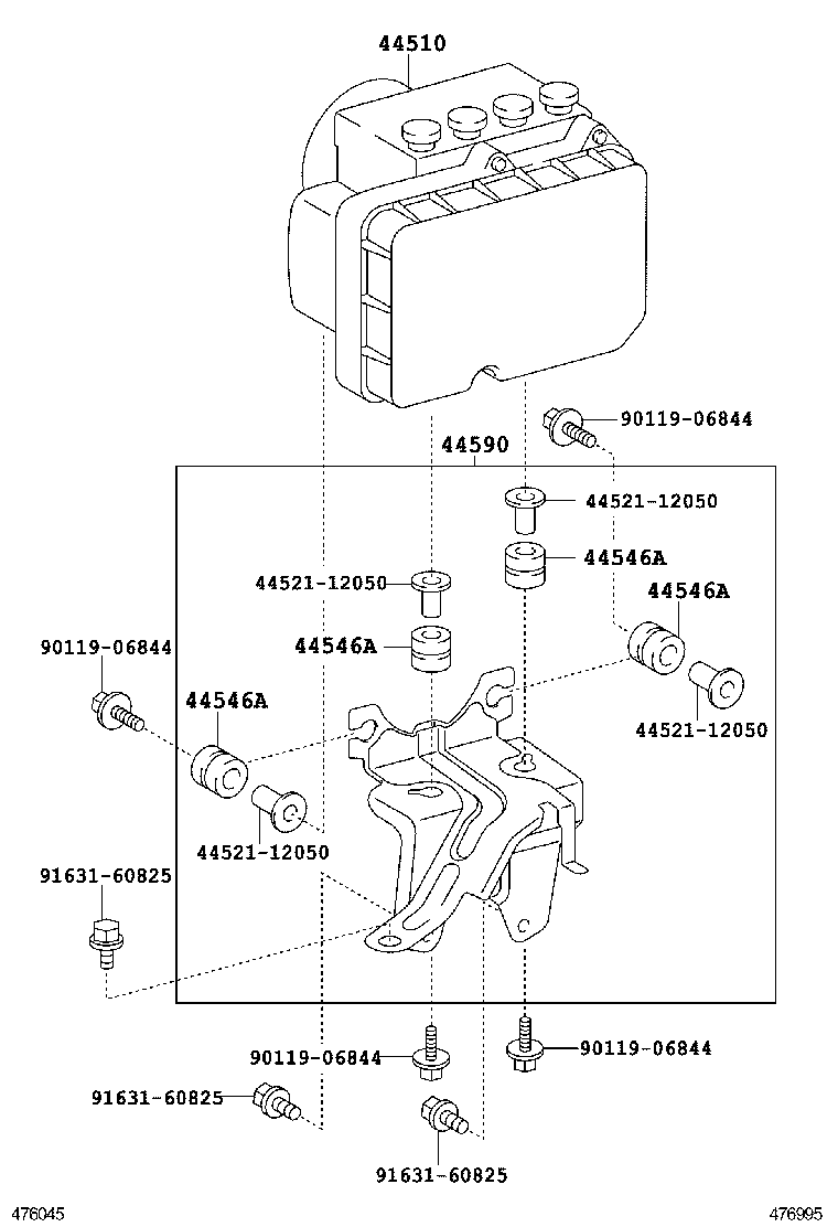47315-52181 TUBE, FRONT BRAKE, NO.5 product image