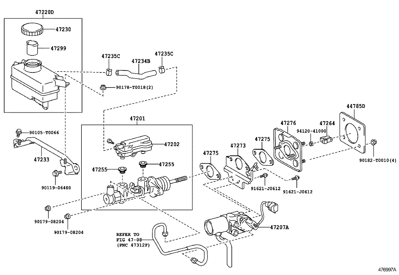 47220-33110 RESERVOIR ASSY, BRAKE MASTER CYLINDER product image