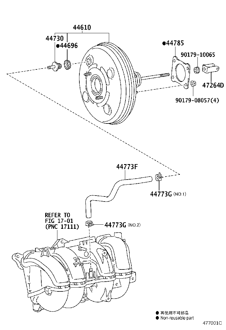 44773-60300 HOSE, UNION TO CHECK VALVE product image