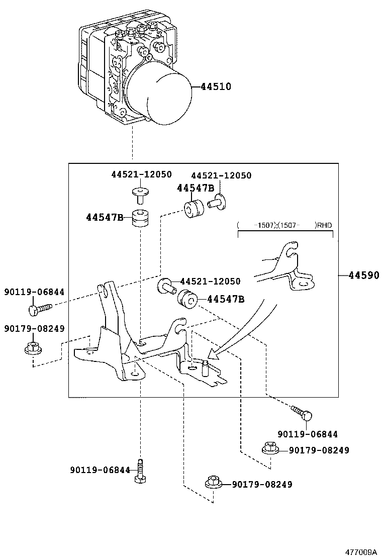 47315-60540 TUBE, FRONT BRAKE, NO.5 product image