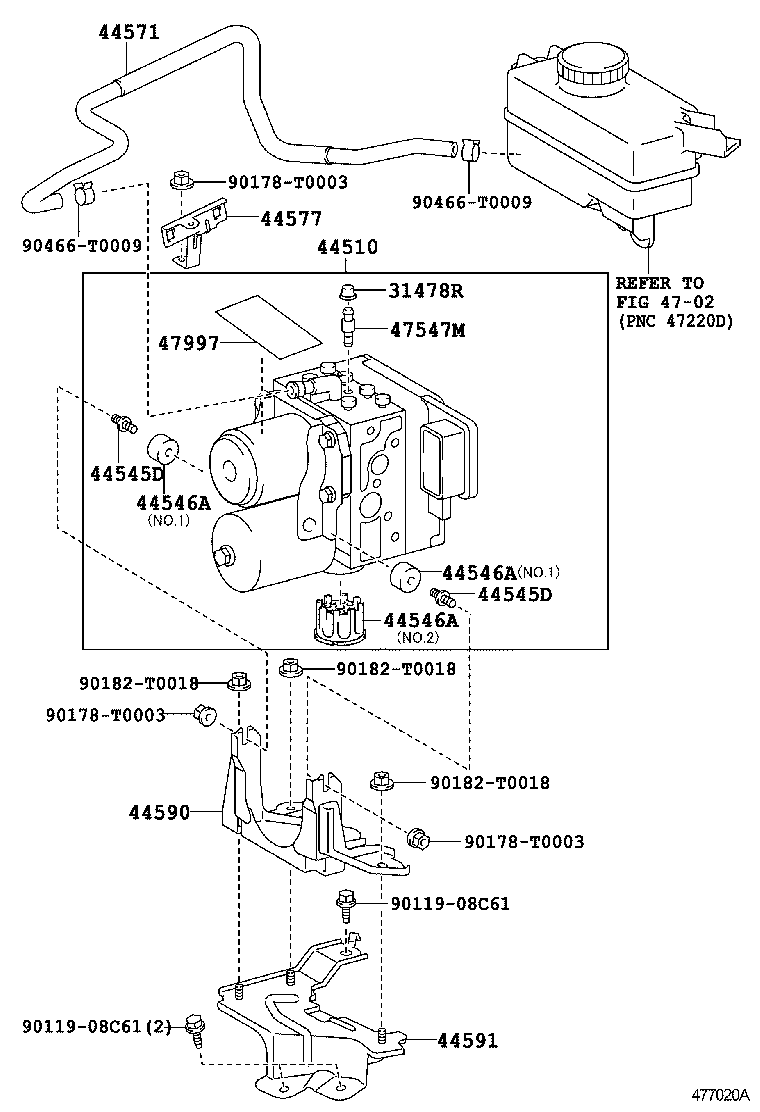 47311-06170 TUBE, FRONT BRAKE, NO.1 product image