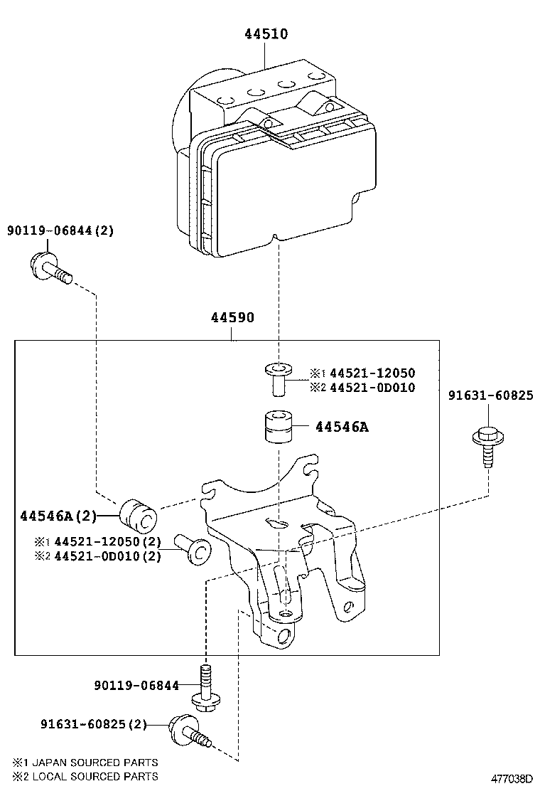 47311-0D260 TUBE, FRONT BRAKE, NO.1 product image