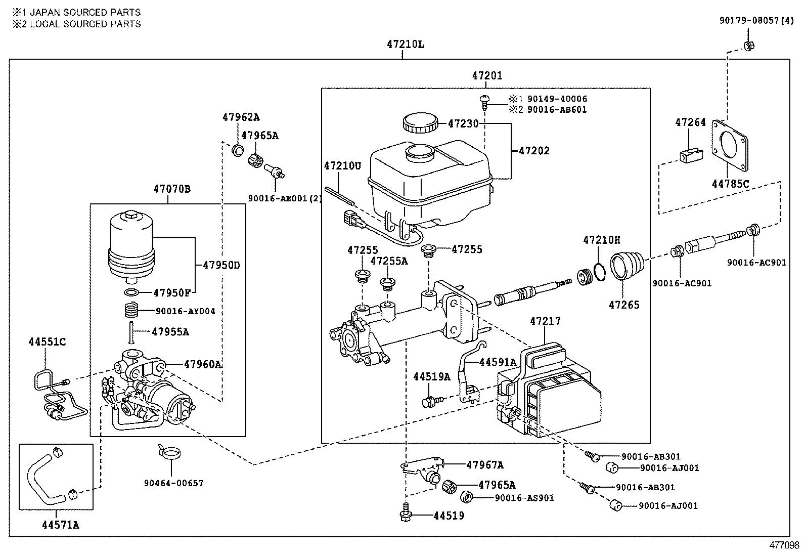 44785-0C020 GASKET, BRAKE BOOSTER product image
