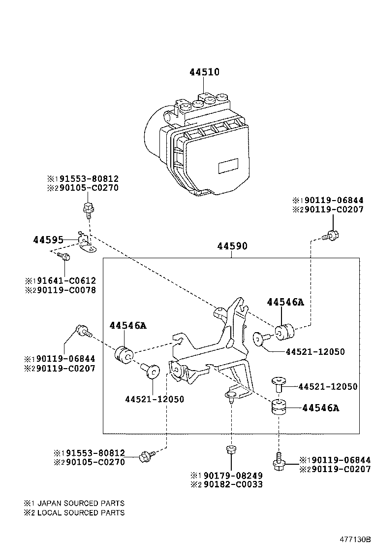 44050-30740 ACTUATOR ASSY, BRAKE product image