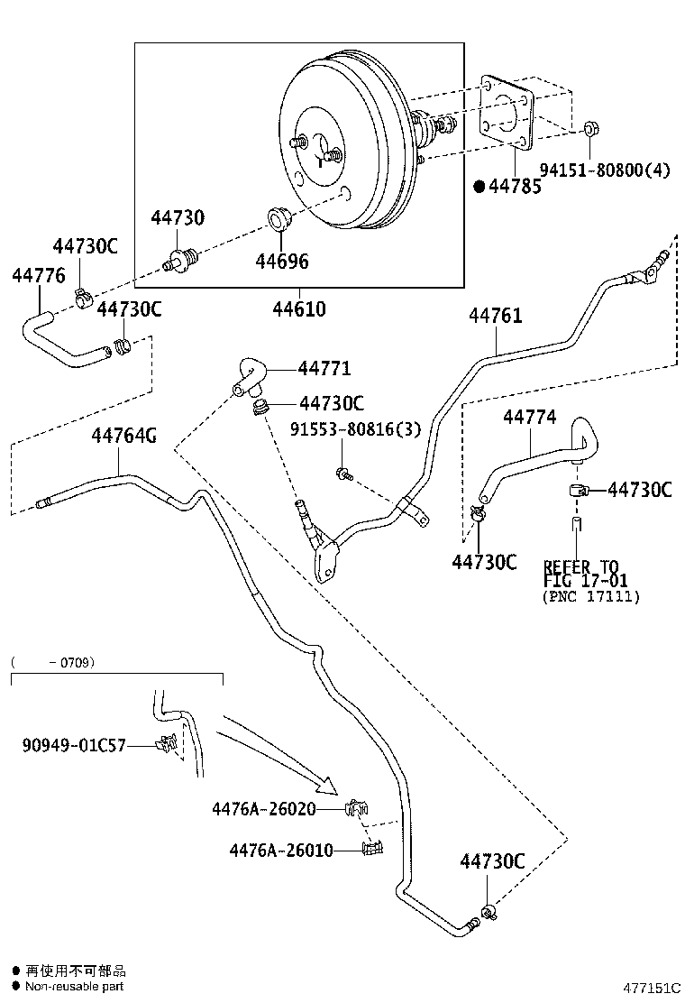 44774-26390 HOSE, UNION TO CONNECTOR TUBE product image