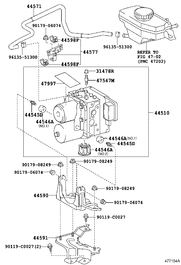 47311-06290 TUBE, FRONT BRAKE, NO.1 product image