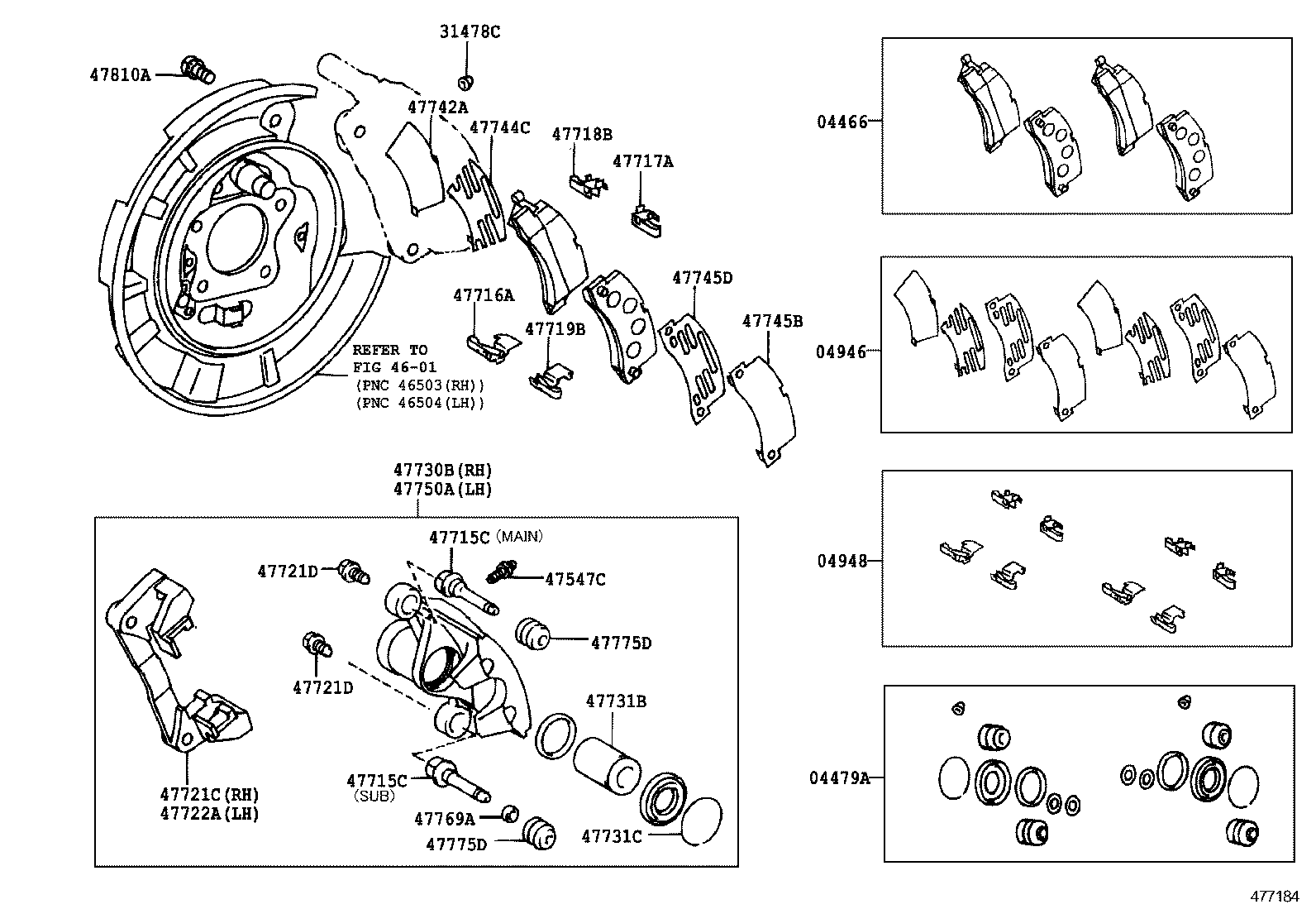 47744-07020 SHIM, ANTI-SQUEAL, NO.1(FOR REAR DISC BRAKE) product image