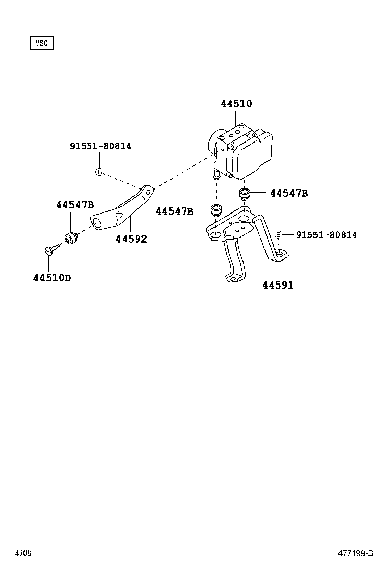 44591-B1080 BRACKET, BRAKE ACTUATOR, NO.2 product image