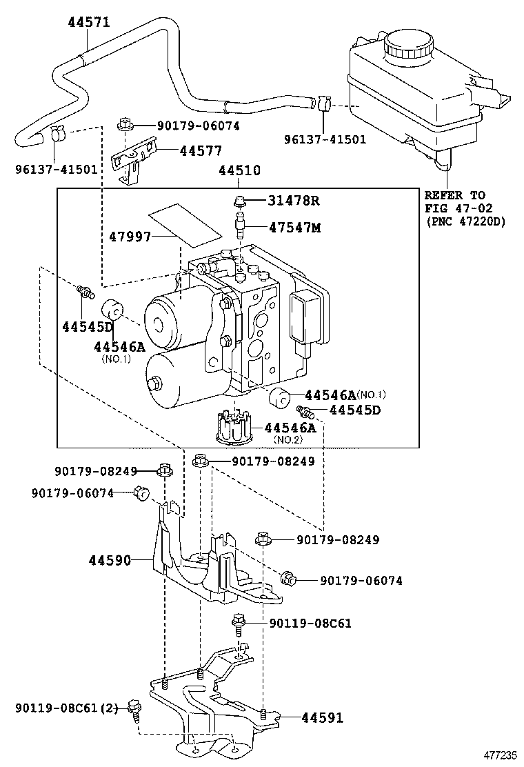 47311-06160 TUBE, FRONT BRAKE, NO.1 product image