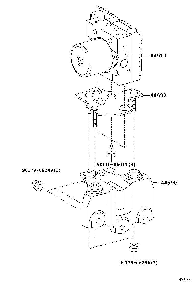 44590-58030 BRACKET ASSY, BRAKE ACTUATOR product image
