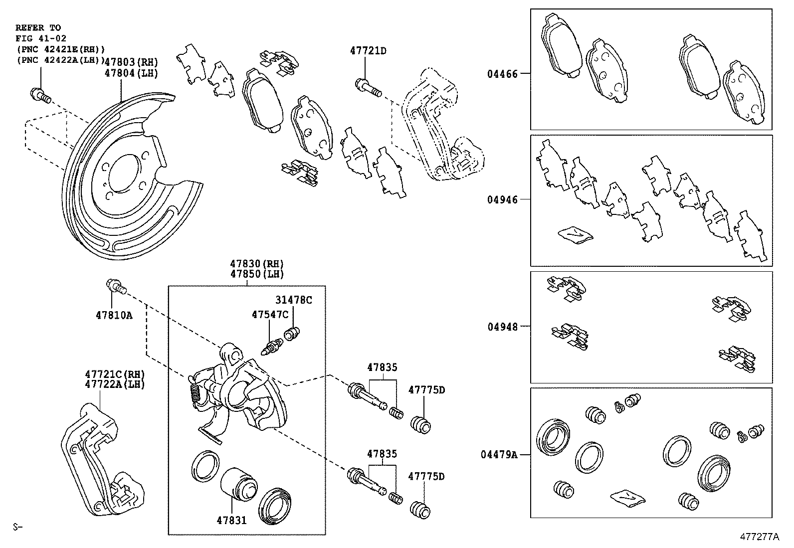 04466-02191 PAD KIT, DISC BRAKE, REAR product image