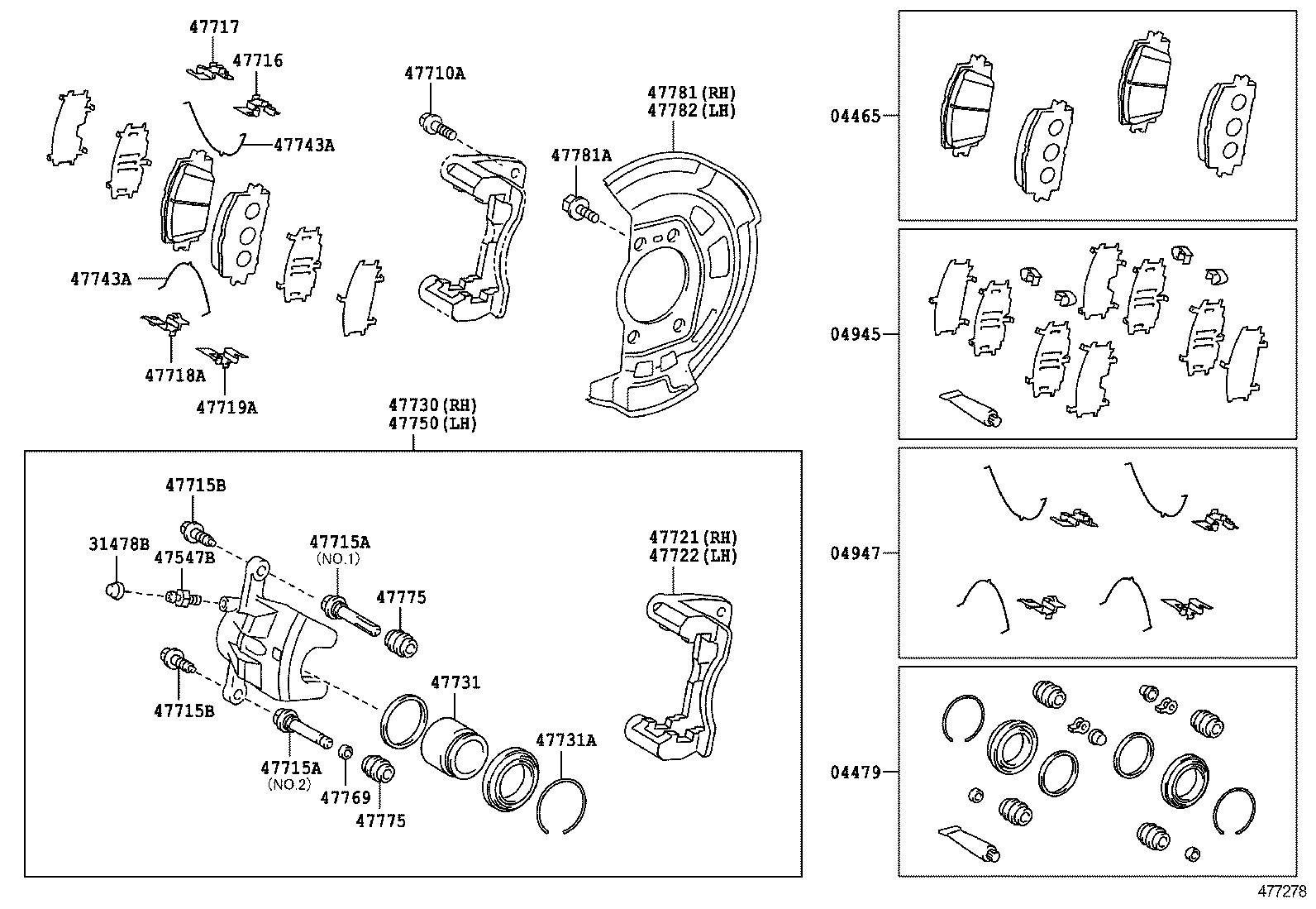 04465-33210 PAD KIT, DISC BRAKE, FRONT product image