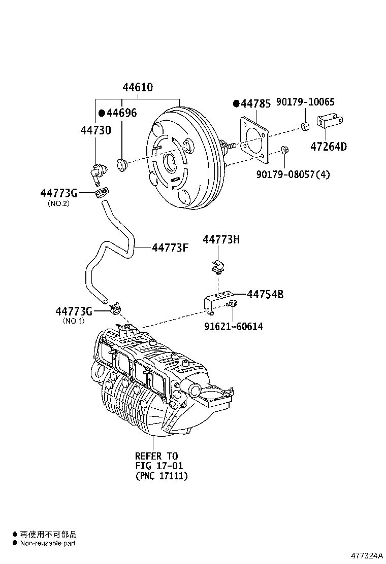 44447-48030 BRACKET, VACUUM TUBE product image