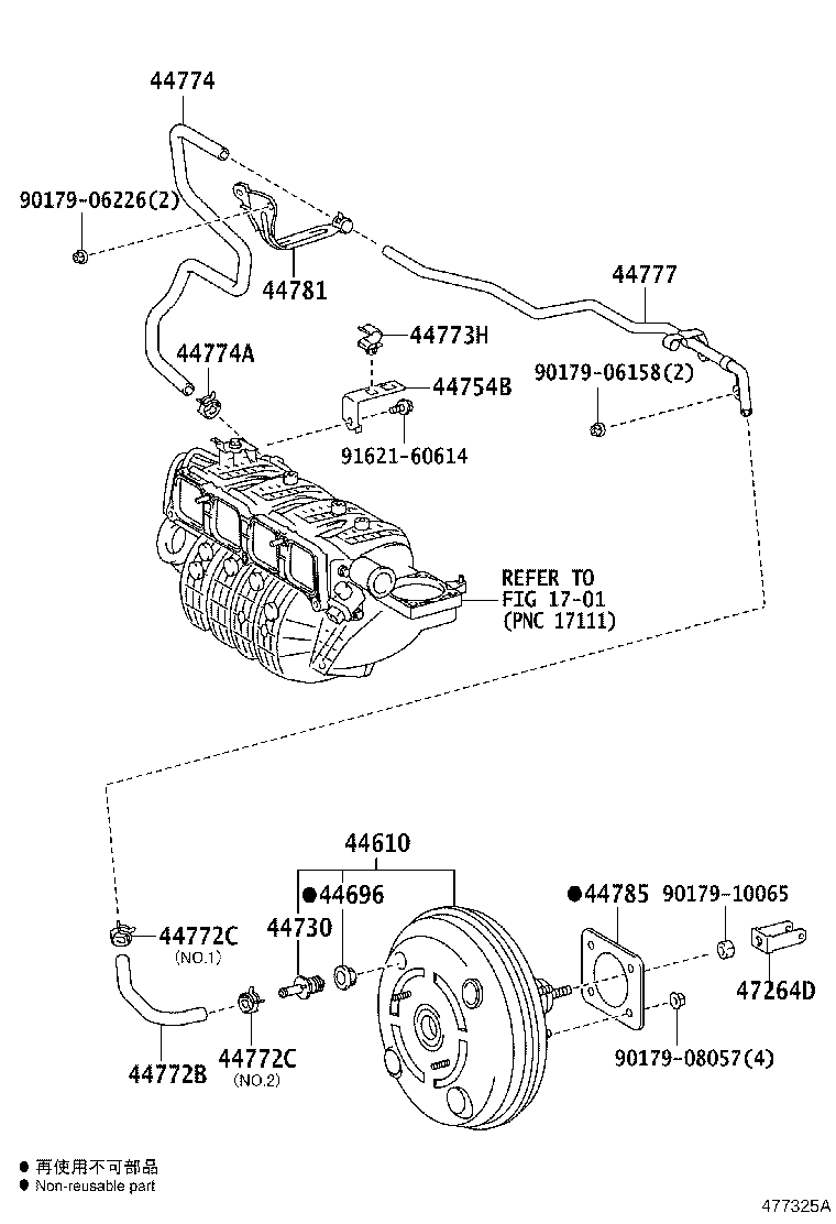 44447-48030 BRACKET, VACUUM TUBE product image
