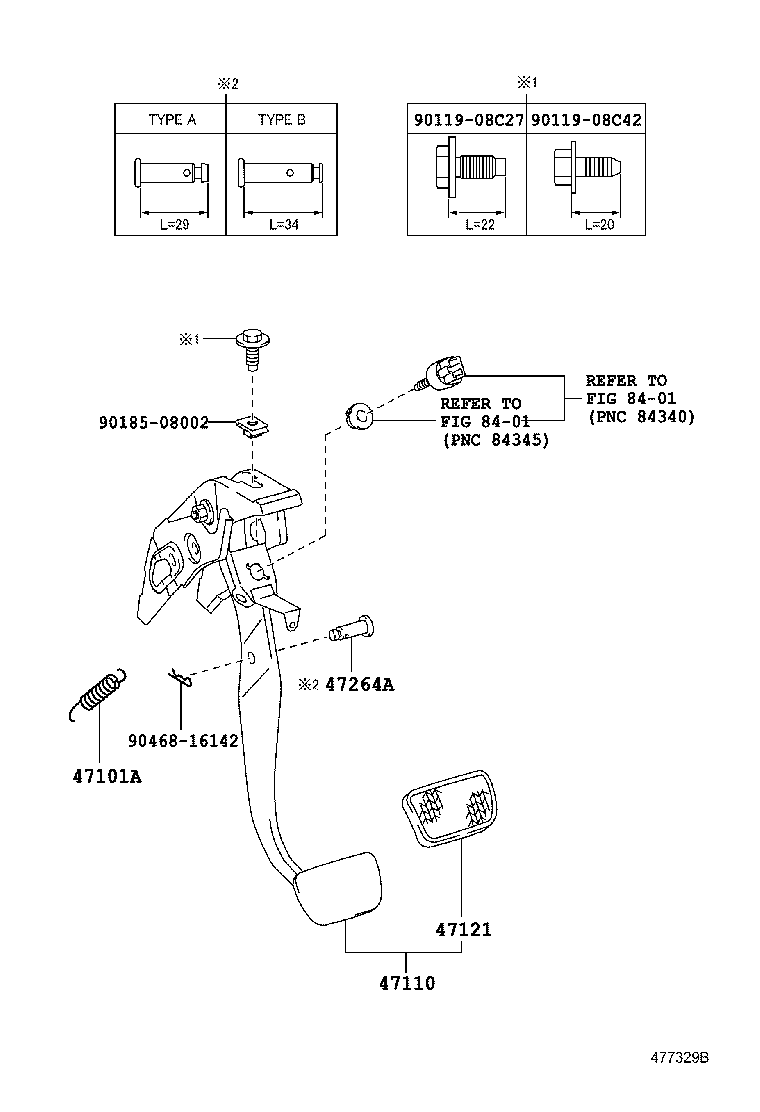 Toyota 47110-21060 SUPPORT ASSY, BRAKE PEDAL
