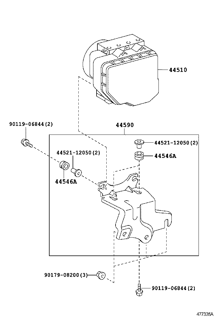 44590-21030 BRACKET ASSY, BRAKE ACTUATOR product image
