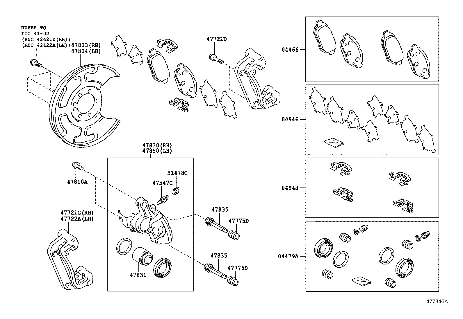 Toyota 04466-52150 PAD KIT, DISC BRAKE, REAR