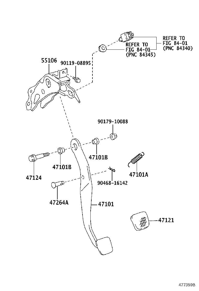 47101-0D210 PEDAL SUB-ASSY, BRAKE product image