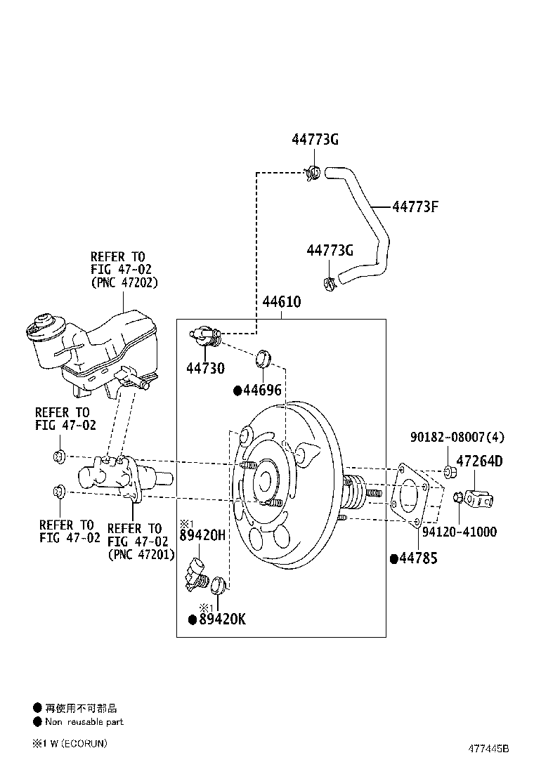 44773-52250 HOSE, UNION TO CHECK VALVE product image