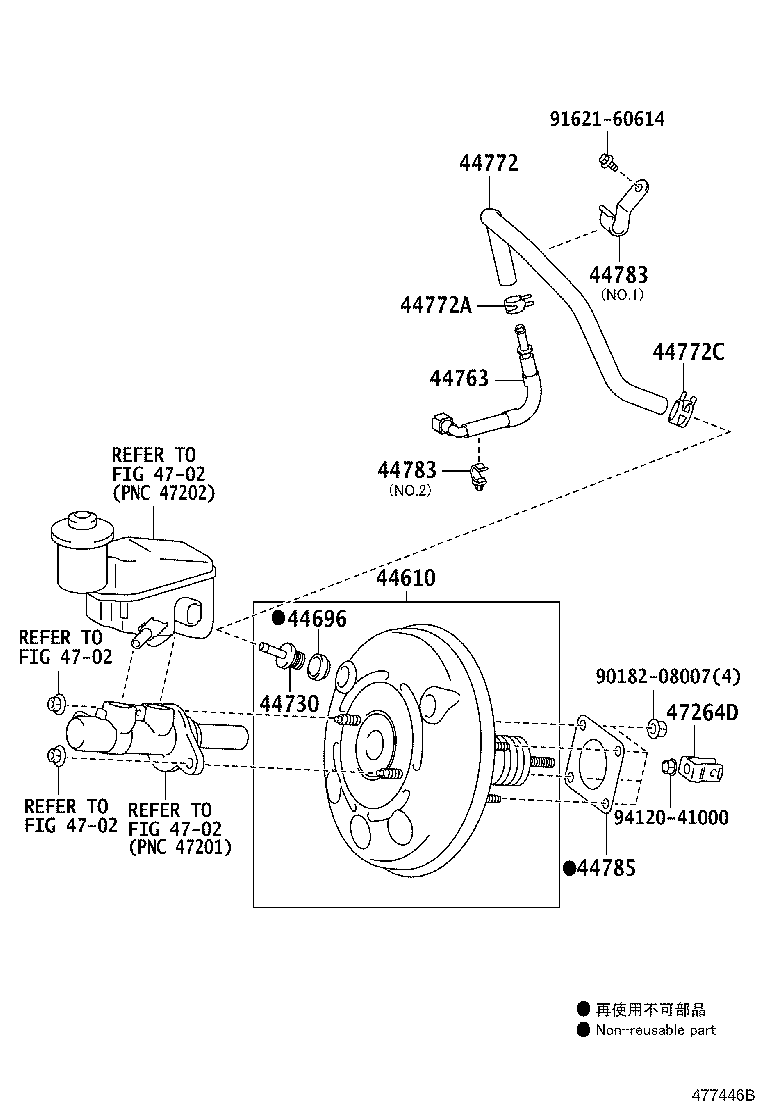 44773-52250 HOSE, UNION TO CHECK VALVE product image