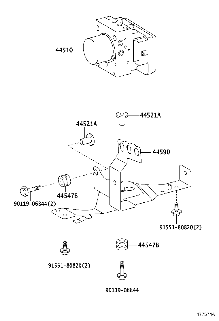 44050-37582 ACTUATOR ASSY, BRAKE product image