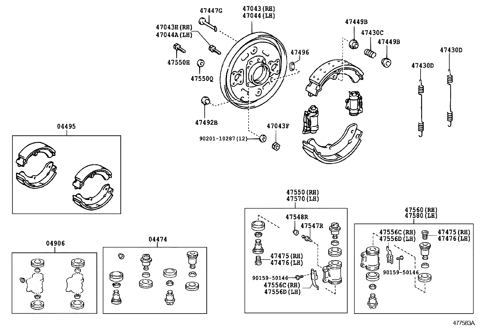 04476-37050 CUP KIT, REAR WHEEL CYLINDER product image