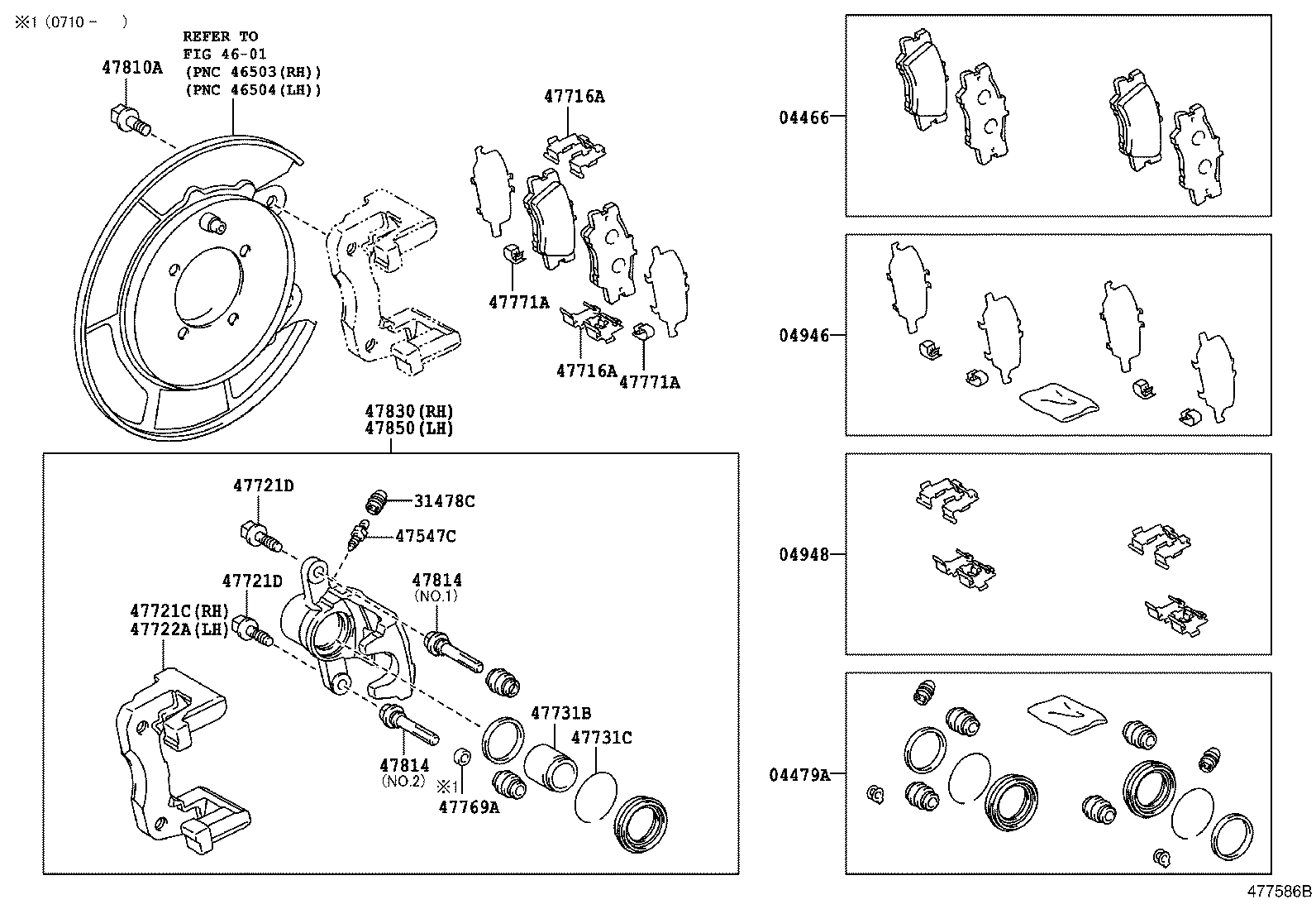 Toyota 04479-33280 CYLINDER KIT, DISC BRAKE, REAR