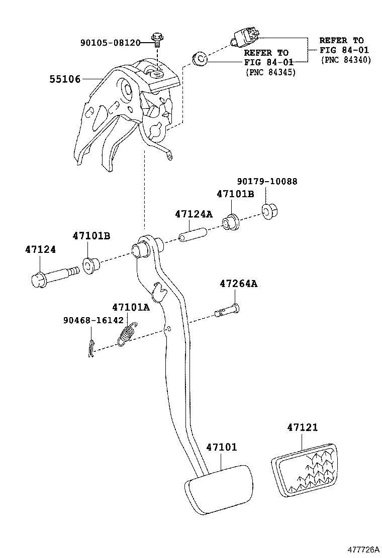 Toyota 90506-14088 SPRING(FOR BRAKE PEDAL RETURN)