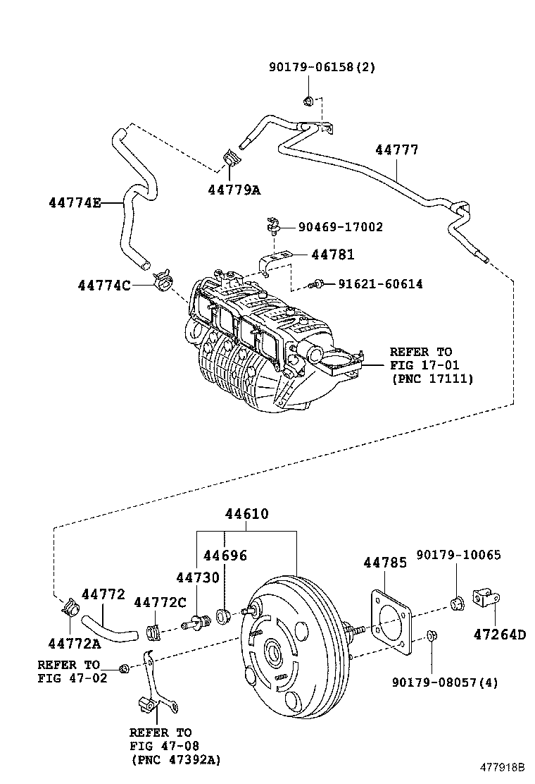 44770-0E030 CONNECTOR, VACUUM HOSE, NO.1 product image