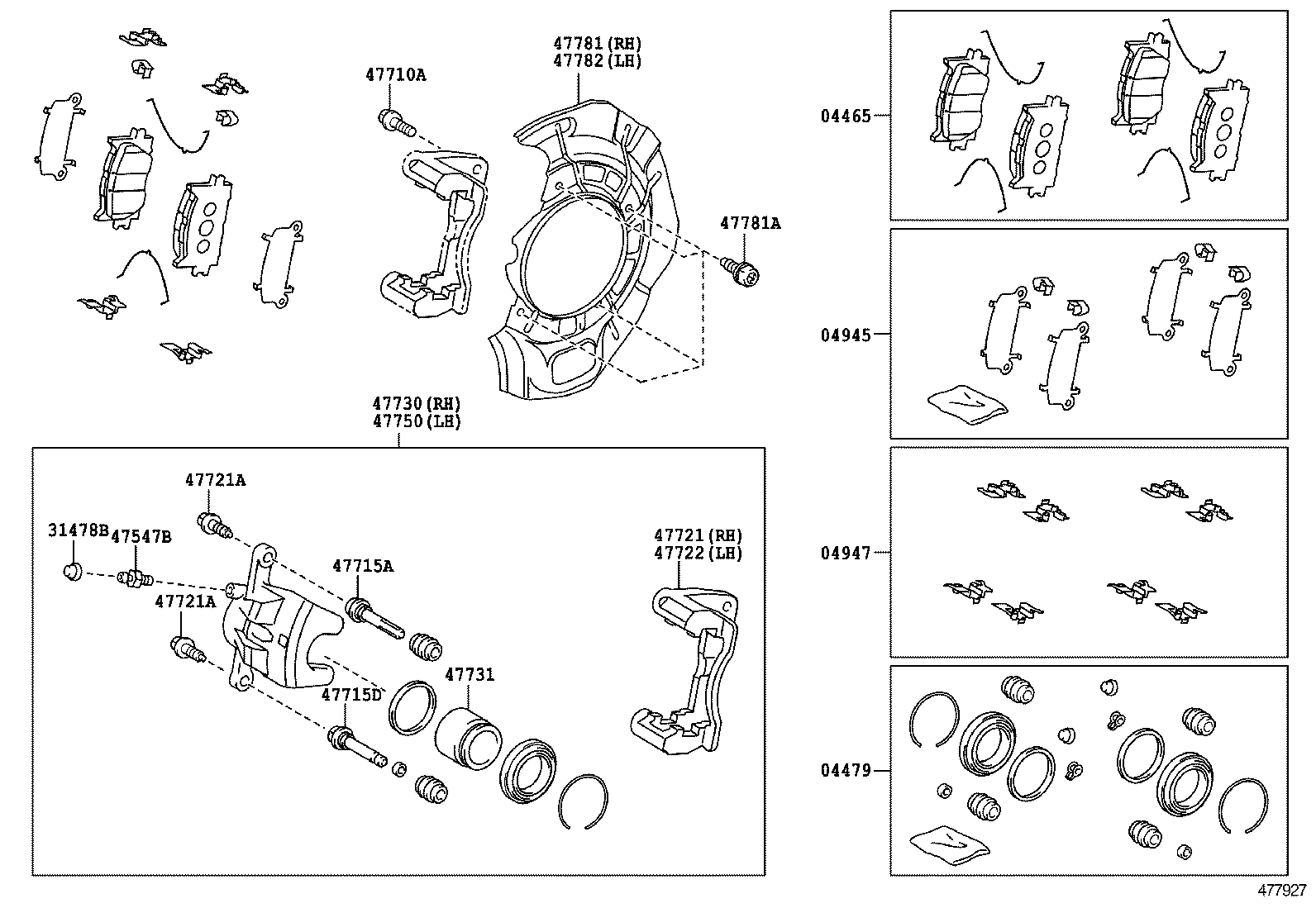04478-06252 CYLINDER KIT, DISC BRAKE, FRONT product image