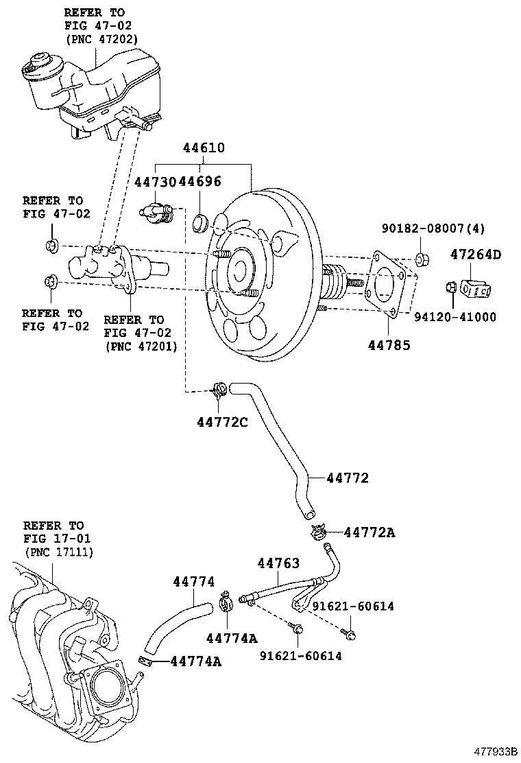 44772-52170 HOSE, CHECK VALVE TO CONNECTOR TUBE product image