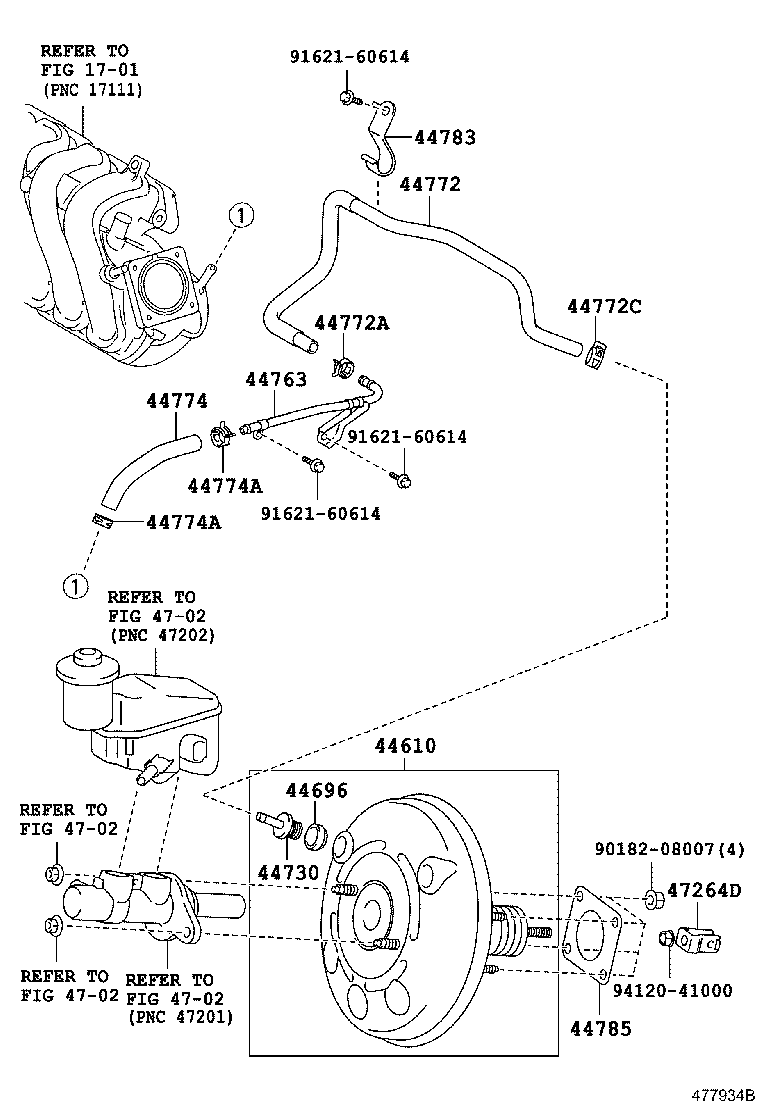 44772-52170 HOSE, CHECK VALVE TO CONNECTOR TUBE product image