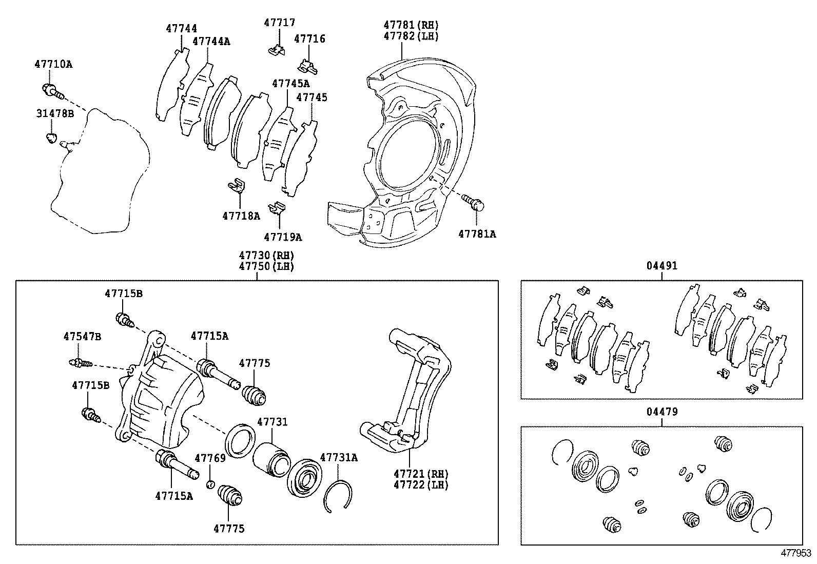 47716-22030 PLATE, PAD SUPPORT, NO.1(FOR FRONT DISC BRAKE) product image