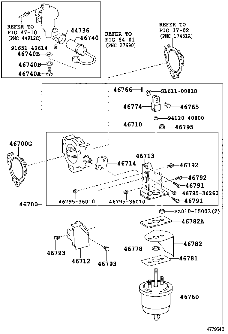 46713-EV010 BRACKET, EXHAUST VALVE product image